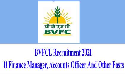 BVFCL Recruitment 2021 – 11 Finance Manager, Accounts Officer And Other Posts