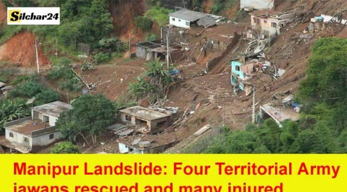 Manipur Landslide Four Territorial Army jawans rescued and many injured.jpg