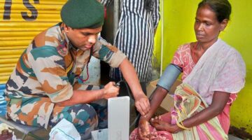 श्रीकोना बटालियन ने बाढ़ पीडितो को तत्काल चिकित्सा सहायता प्रदान की