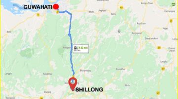 Guwahati to Shillong by Bus, Train and Flight – Distance