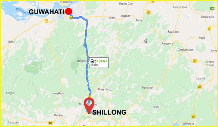 Guwahati to Shillong