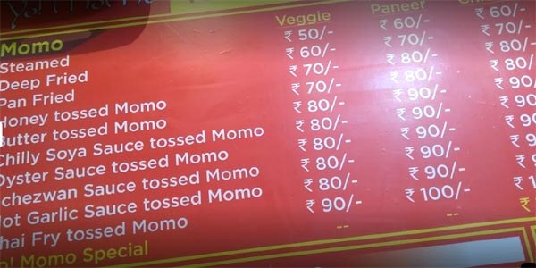 Yo Momo Restaurant Menu